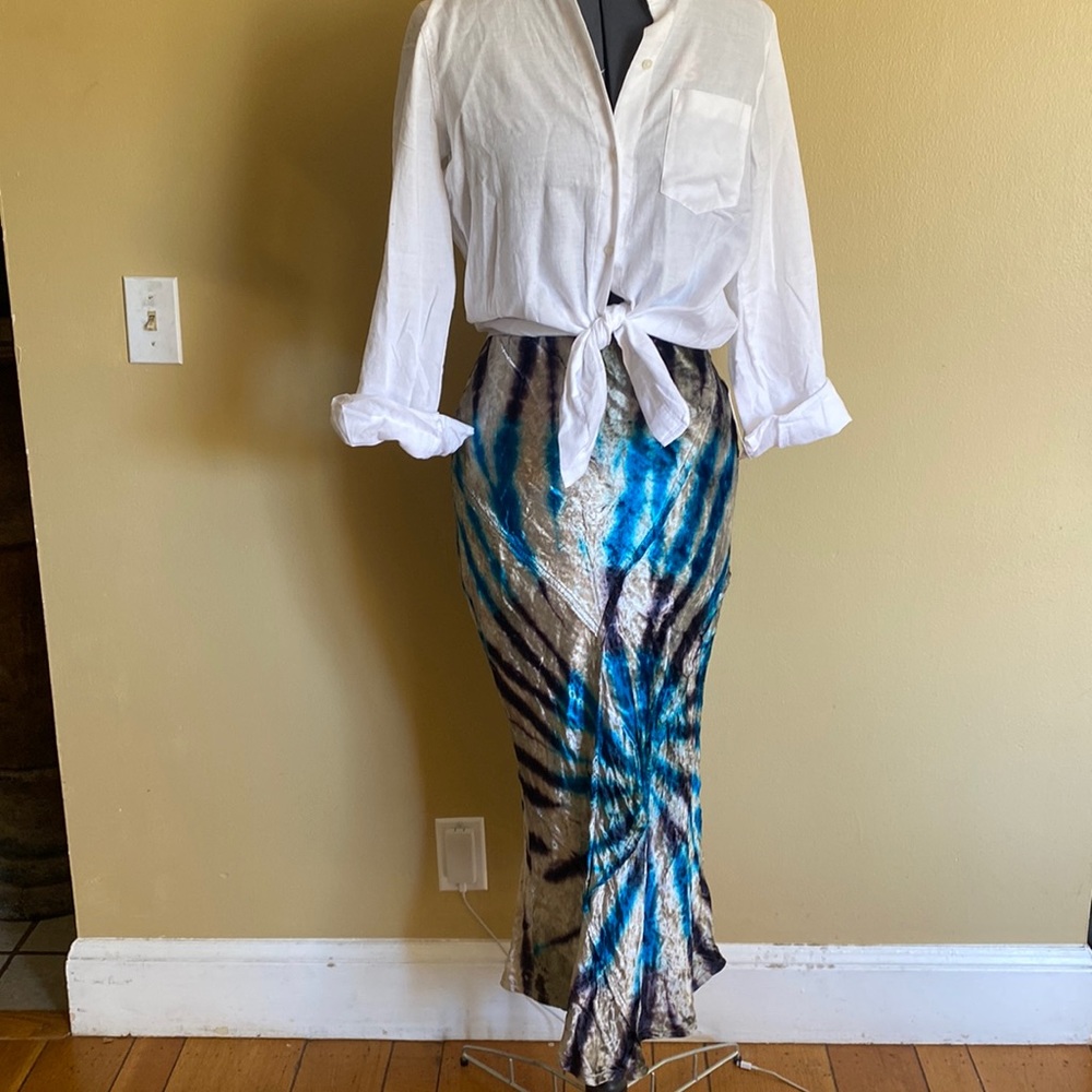 BNWT-Free people Velvety multicolored Pisces Combo skirt